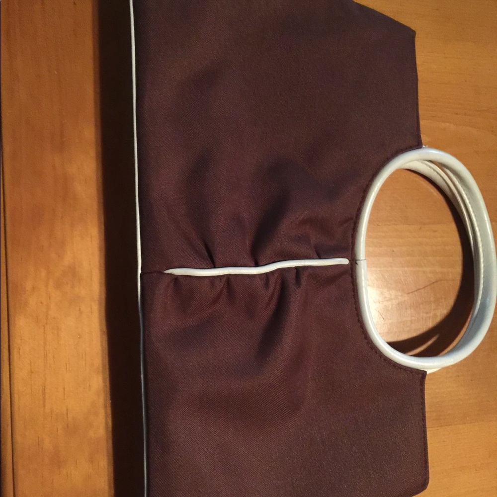 Burgundy handbag